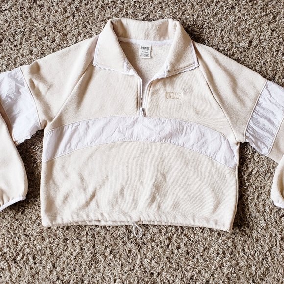 PINK Victoria’s Secret Cropped Half-Zip Pullover - Picture 4 of 5